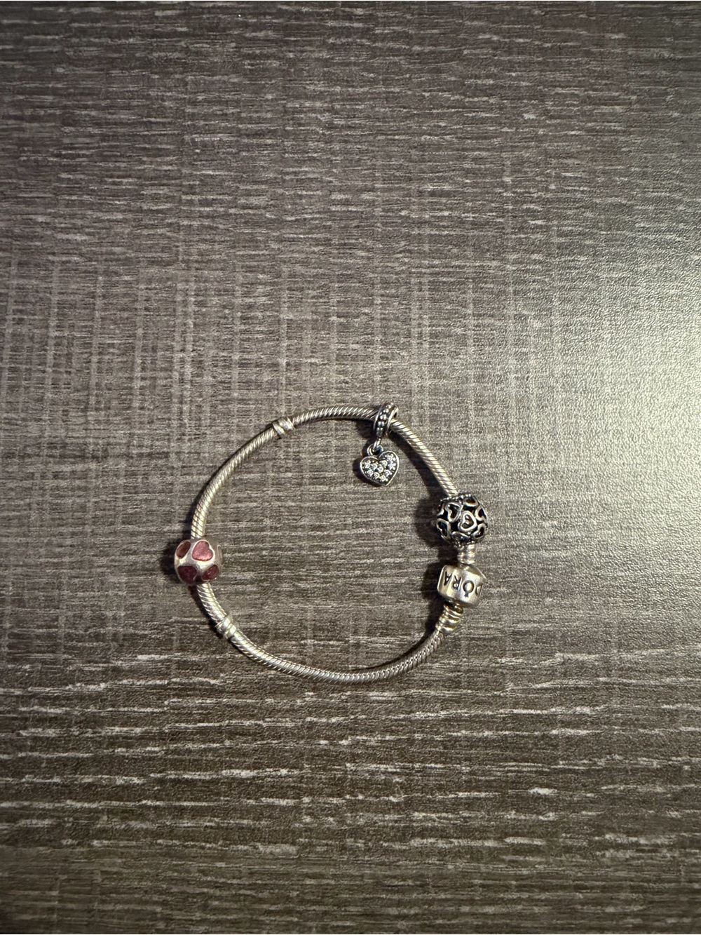 Pandora Sterling Silver Snake Charm Bracelet